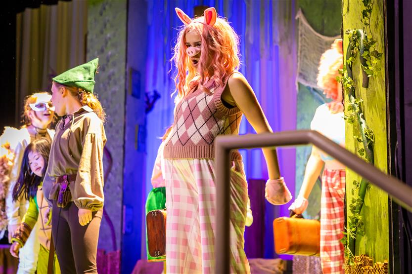 Students perform onstage
